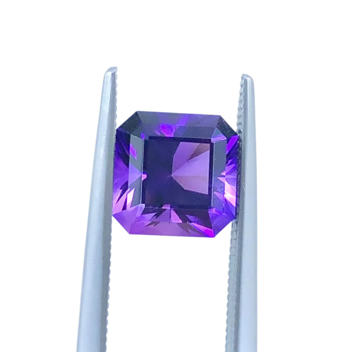 Amethyst 2.58 carat square emerald cut loose gemstone - Buy loose or customise