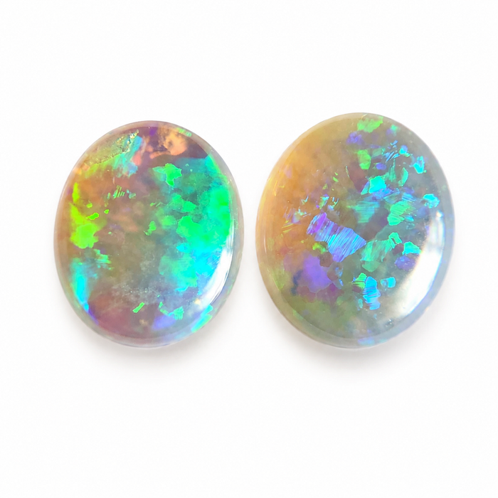 Australian jelly opal matched pair 1.17 carat total loose gemstone - Buy loose or customise