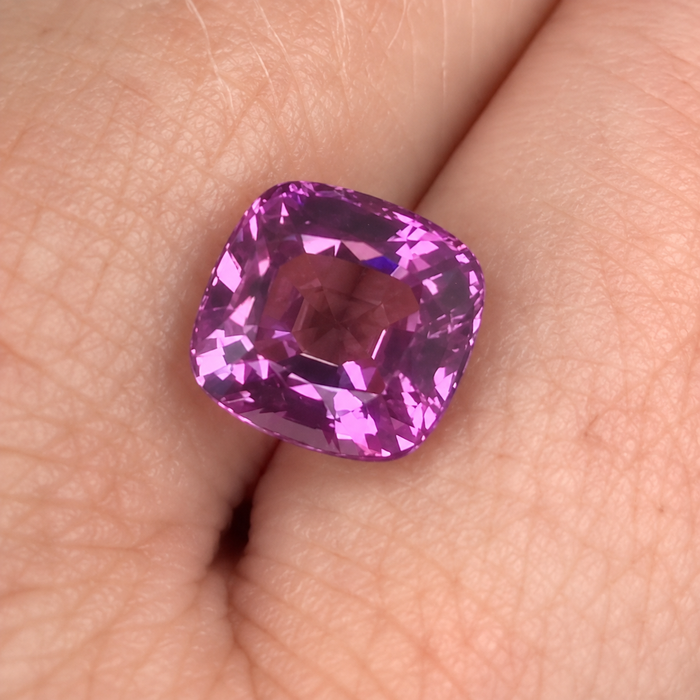 Pink Tourmaline Rubellite square cushion cut 3.65 carats loose gemstone - Make a custom order