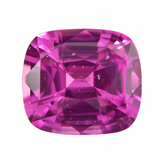 Unheated Treatment Pink Sapphire 1.25 carat 6.53x5.72x3.72mm rectangle cushion cut