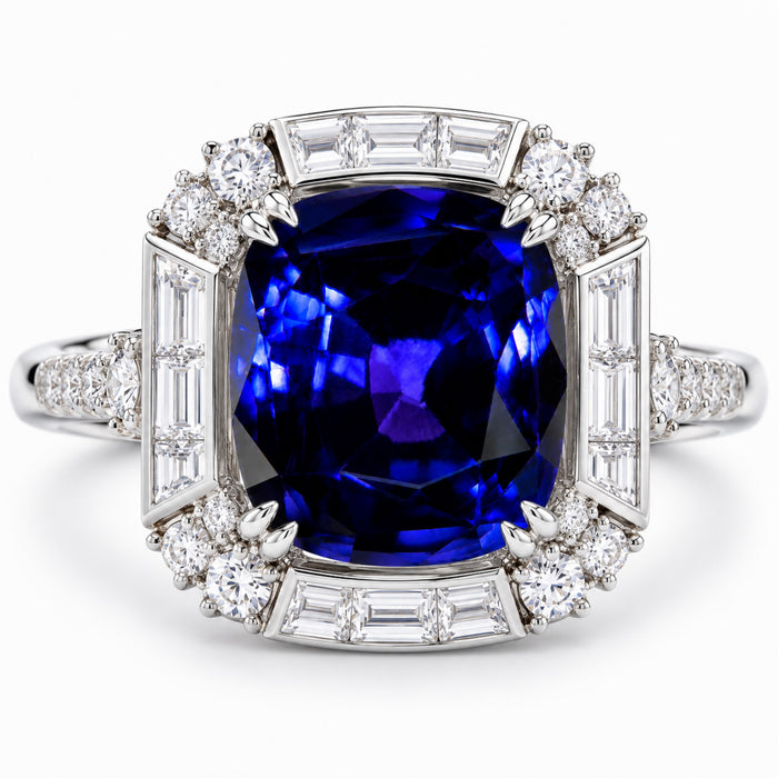 Blue Purple color change Sapphire 2.00 carat 6.63x6.24x5.17mm square cushion cut