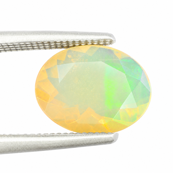 Ethiopian opal 1.28 carat faceted oval cut loose gemstone - Buy loose or make a custom order