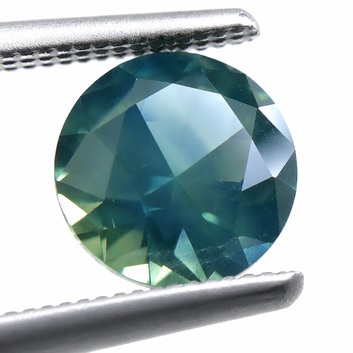 Steel teal Australian Parti Sapphire round cut 1.48 carats - Buy loose or customise