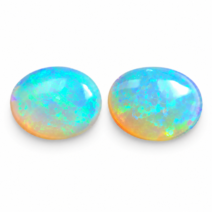 Australian jelly opal matched pair 2.53 carat total loose gemstone - Buy loose or customise