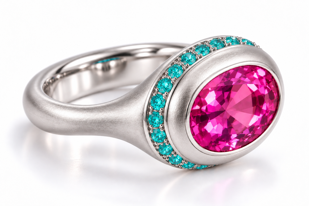 Pink Sapphire 1.19 carat 6.98x4.86x4.29mm oval cut - Buy loose or Make your own jewelry design