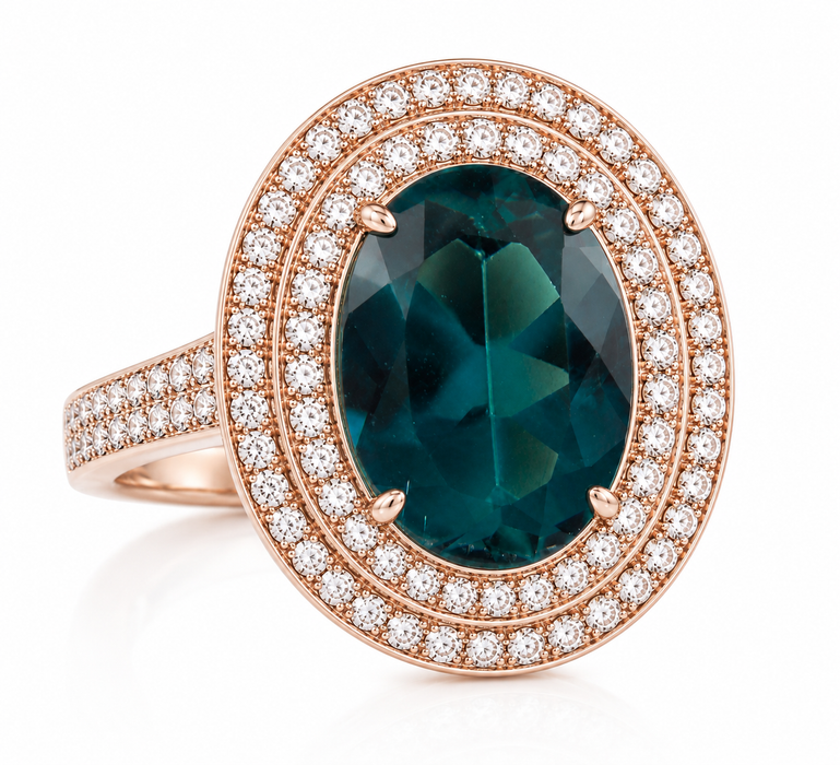 Teal Blue Indicolite Tourmaline oval cut 1.29 carat gemstone - Buy loose or make your own custom jewelry