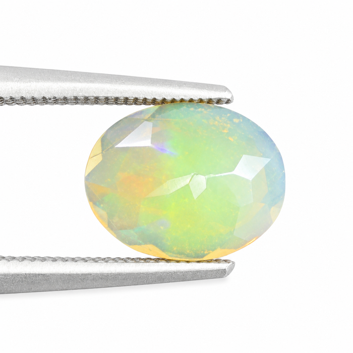 Ethiopian opal 1.28 carat faceted oval cut loose gemstone - Buy loose or make a custom order