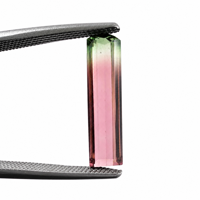 Watermelon tourmaline fancy baguette cut 1.73 carat loose gemstone - Buy loose or customise