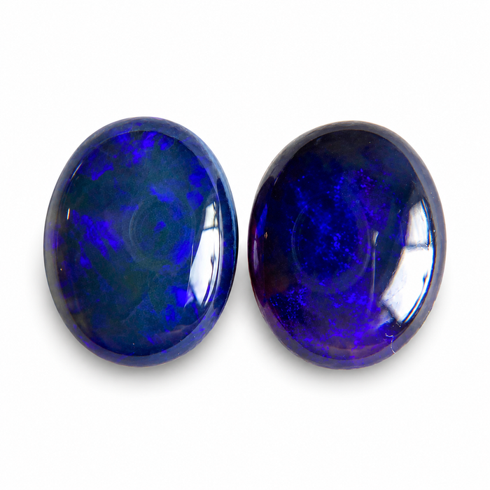 Australian jelly opal matched pair 2.63 carat total loose gemstone - Buy loose or customise