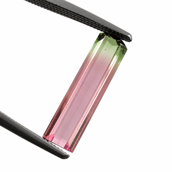 Watermelon tourmaline fancy baguette cut 1.73 carat loose gemstone - Buy loose or customise