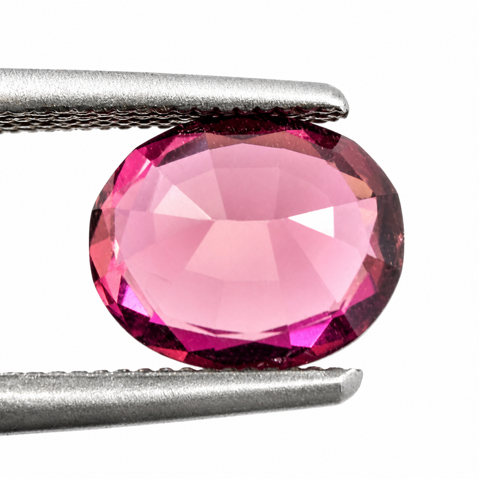 Pink orange sunset tourmaline fancy oval cut 1.28 carats loose gemstone - Buy loose or customise