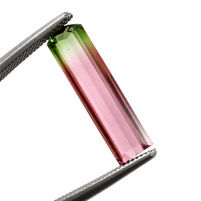 Watermelon tourmaline fancy baguette cut 1.73 carat loose gemstone - Buy loose or customise