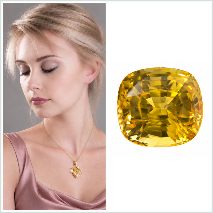 Yellow Sapphire 2.53 carat 7.20x6.58x5.66mm rectangle cushion cut