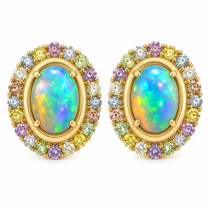 Australian jelly opal matched pair 1.43 carat total loose gemstone - Buy loose or customise