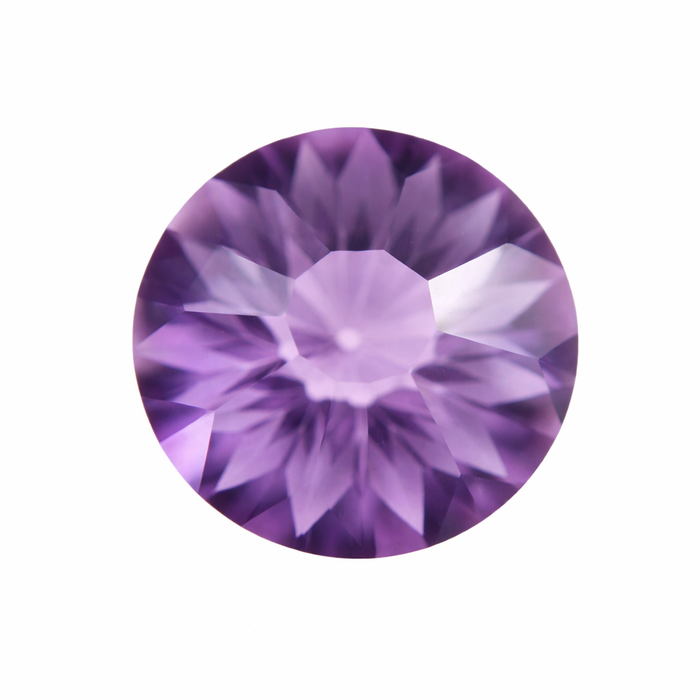 Amethyst unique German laser flower mixed cut 10.60 carat loose gemstone - Buy loose or customise