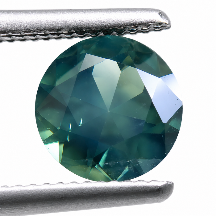 Steel teal Australian Parti Sapphire round cut 1.48 carats - Buy loose or customise