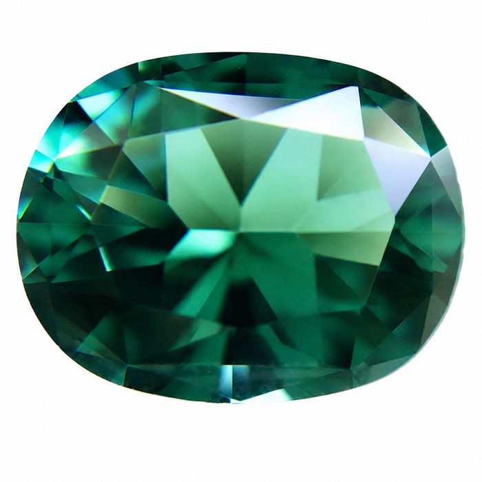 Teal blue green tourmaline cushion cut 1.77 carat loose gemstone - Buy loose or customise