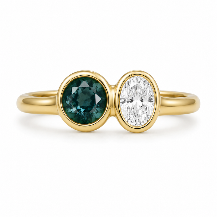 Steel teal Australian Parti Sapphire round cut 1.48 carats - Buy loose or customise