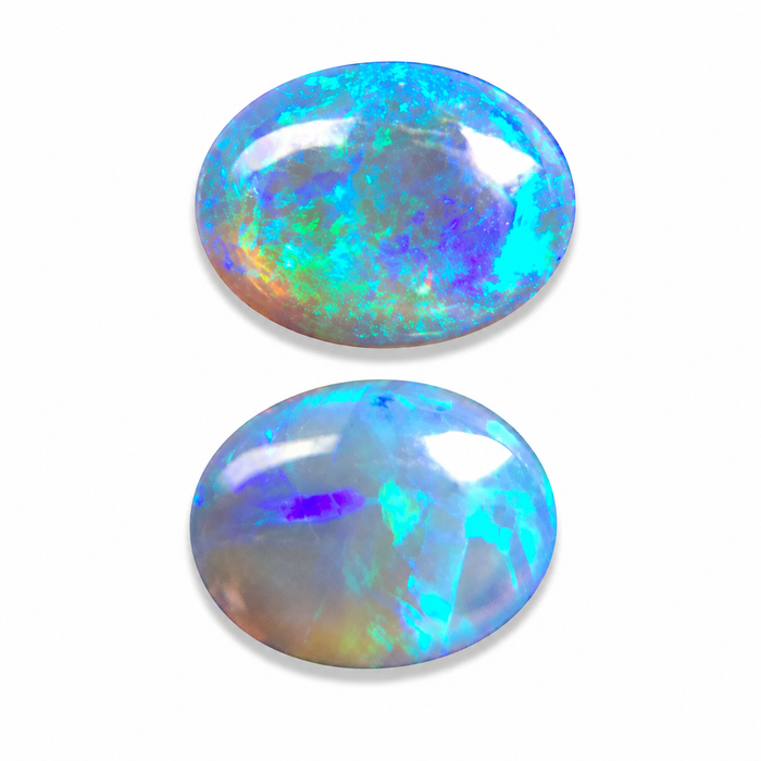 Australian jelly opal matched pair 1.67 carat total loose gemstone - Buy loose or customise
