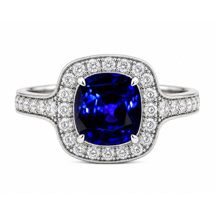 Blue Purple color change Sapphire 2.00 carat 6.63x6.24x5.17mm square cushion cut