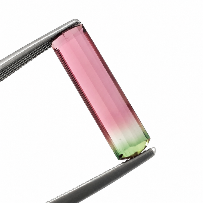 Watermelon tourmaline fancy baguette cut 1.73 carat loose gemstone - Buy loose or customise