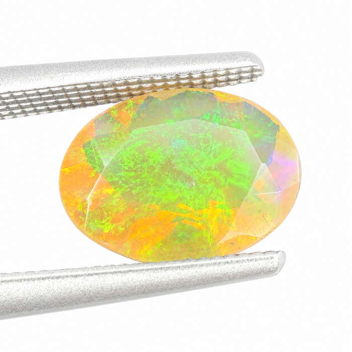 Ethiopian opal 1.07 carat faceted oval cut loose gemstone - Buy loose or make a custom order