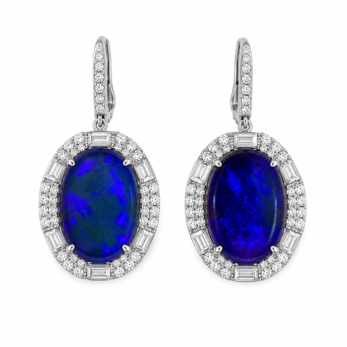 Australian jelly opal matched pair 2.63 carat total loose gemstone - Buy loose or customise