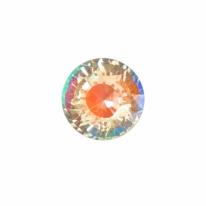 Rainbow moonstone 1.00 carat round brilliant cut loose gemstone
