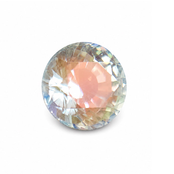 Rainbow moonstone 1.00 carat round brilliant cut loose gemstone