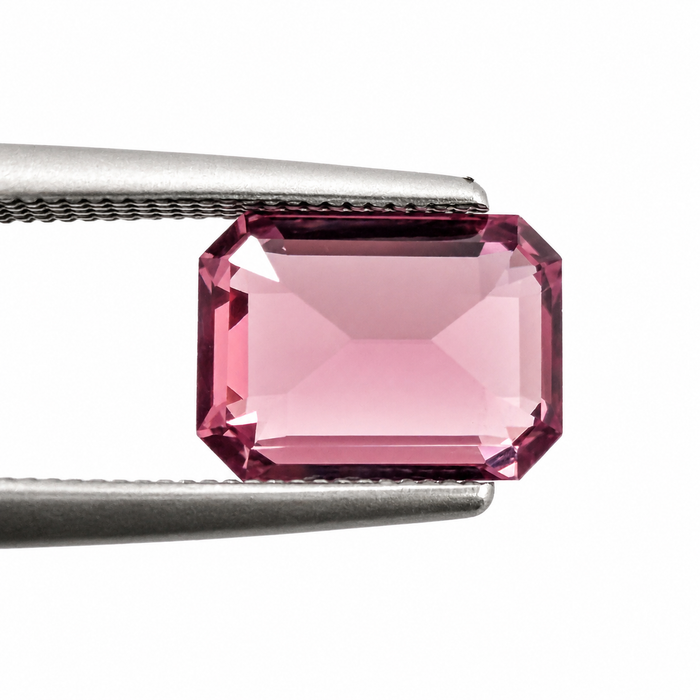 Pink Tanga garnet emerald cut 2.22 carats loose gemstone - Buy loose or customise