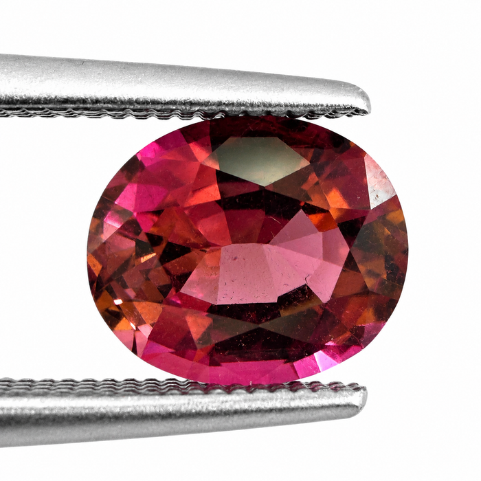 Pink orange sunset tourmaline fancy oval cut 1.28 carats loose gemstone - Buy loose or customise