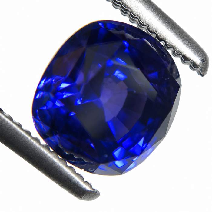 Blue Purple color change Sapphire 2.00 carat 6.63x6.24x5.17mm square cushion cut