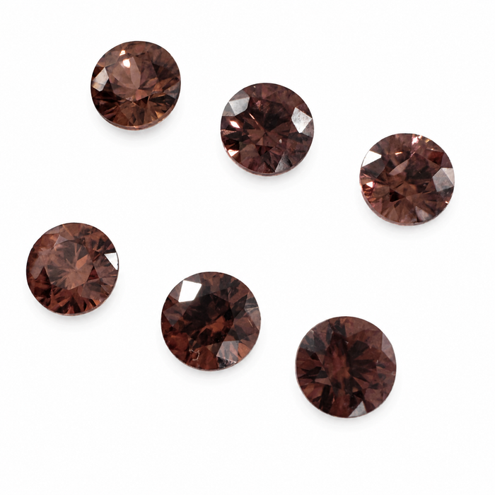 Red Zircon round cut 0.66-0.76ct 5x3mm approximately each loose gemstone - price is per stone - Buy loose or customise