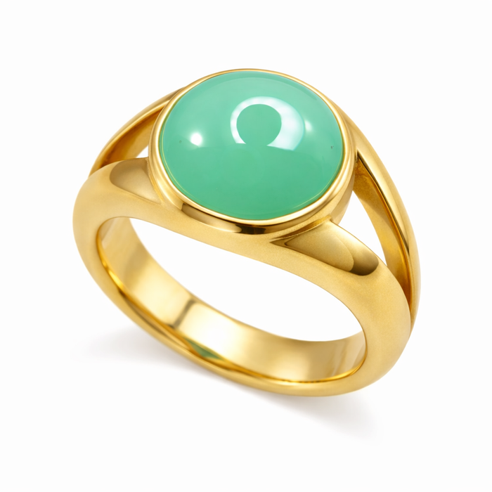 Australian Chrysoprase 7.38 carat round cut cabochon loose gemstone - Buy loose or customise