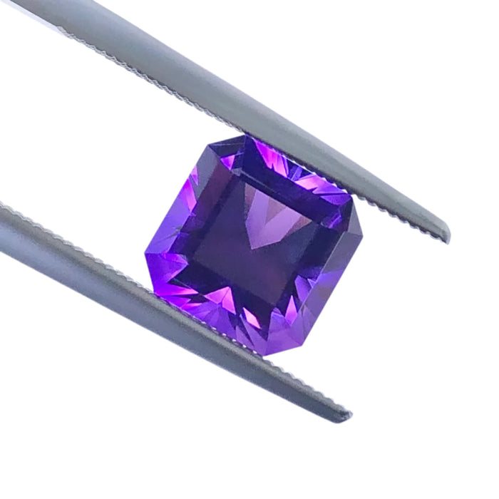 Amethyst 2.58 carat square emerald cut loose gemstone - Buy loose or customise
