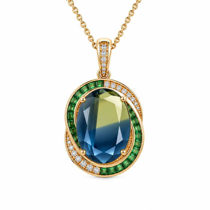 Australian Parti sapphire with colour split growth pattern 1.55ct oval Portrait cut loose gemstone - Buy loose or customise