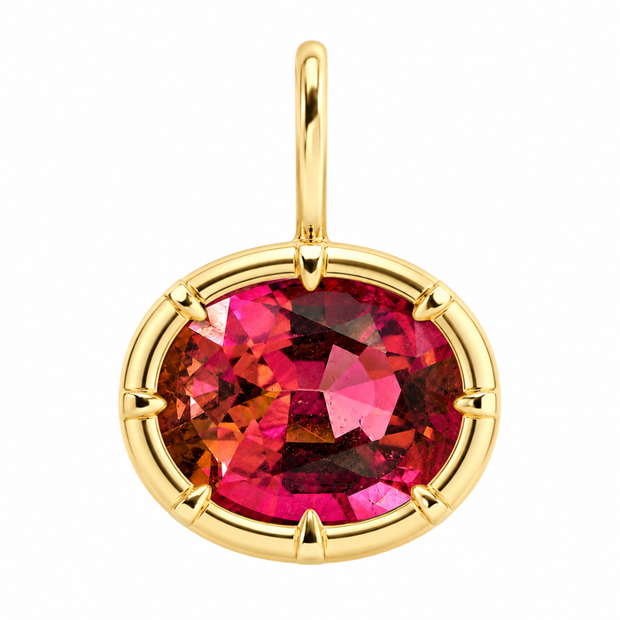 Pink orange sunset tourmaline fancy oval cut 1.28 carats loose gemstone - Buy loose or customise