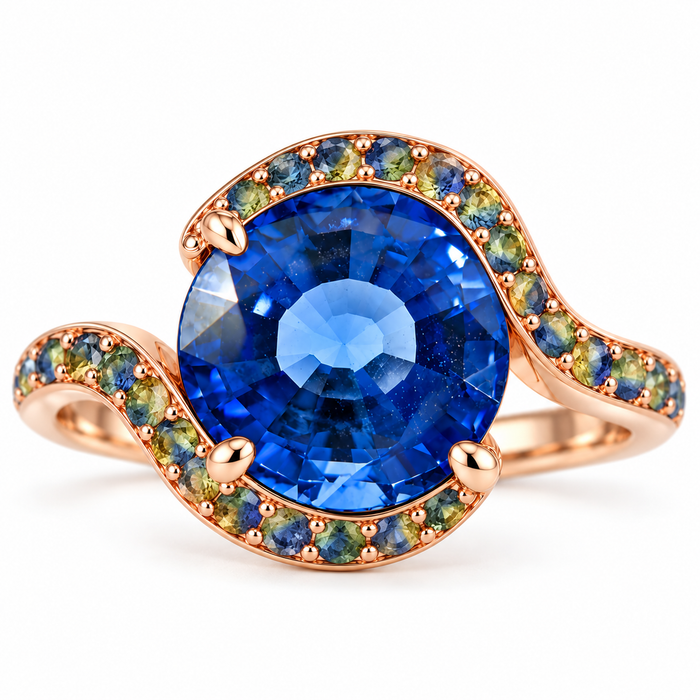 Natural blue Ceylon Sapphire oval cushion cut 6.8x6.2mm 1.71 carat gemstone