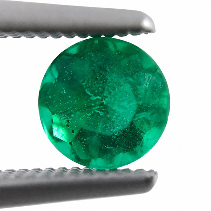 Emerald round brilliant cut 0.48 carat loose gemstone - Make a custom order