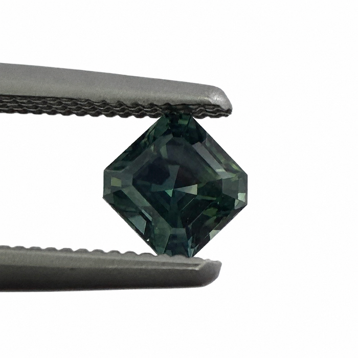 Australian Teal sapphire 0.42ct Aascher cut loose gemstone - Buy loose or customise