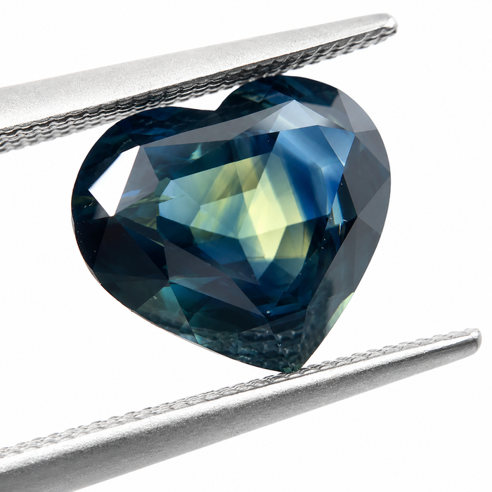 Pharaoh’s eye Australian Parti Sapphire heart cut 4.28 carats - Buy loose or customise