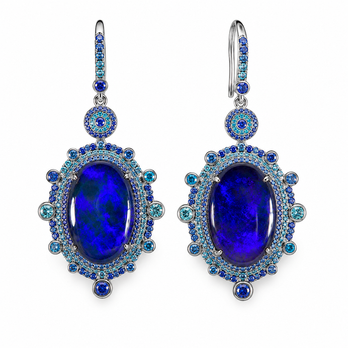 Australian jelly opal matched pair 2.63 carat total loose gemstone - Buy loose or customise