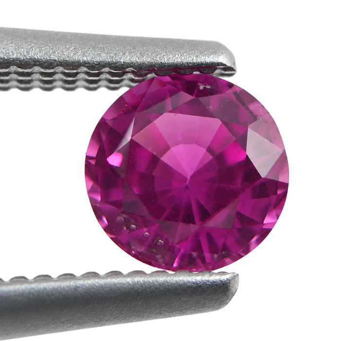 Pink Sapphire round cut 4.67x3.10mm 0.57 carats