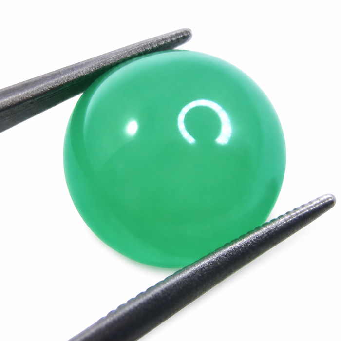 Australian Chrysoprase 7.38 carat round cut cabochon loose gemstone - Buy loose or customise