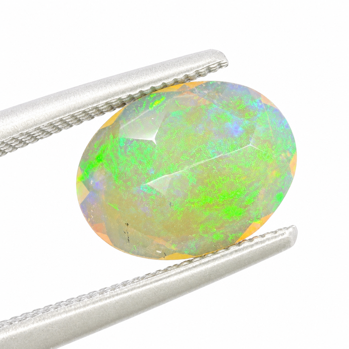 Ethiopian opal 1.07 carat faceted oval cut loose gemstone - Buy loose or make a custom order