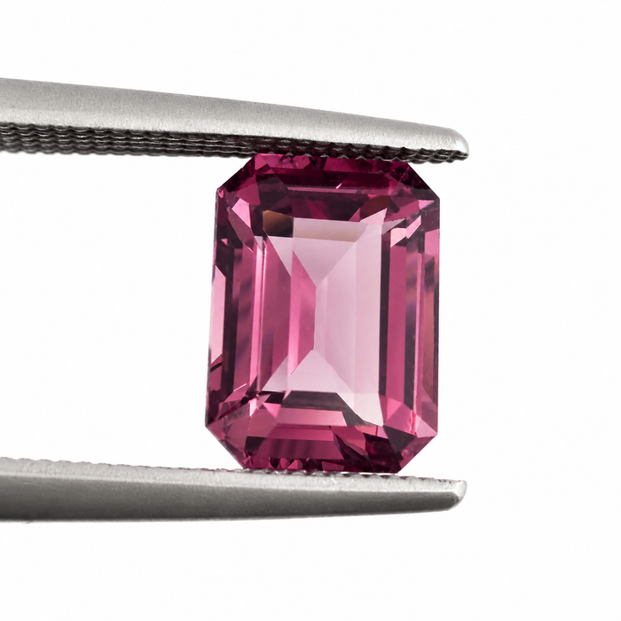 Pink Tanga garnet emerald cut 2.22 carats loose gemstone - Buy loose or customise