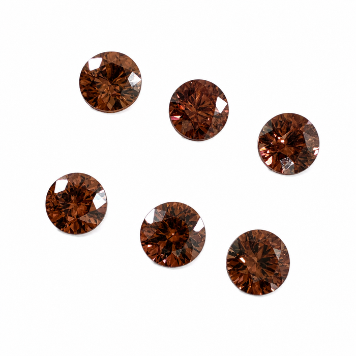 Red Zircon round cut 0.66-0.76ct 5x3mm approximately each loose gemstone - price is per stone - Buy loose or customise