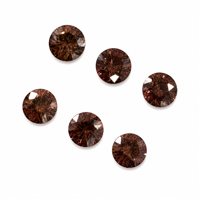 Red Zircon round cut 0.66-0.76ct 5x3mm approximately each loose gemstone - price is per stone - Buy loose or customise