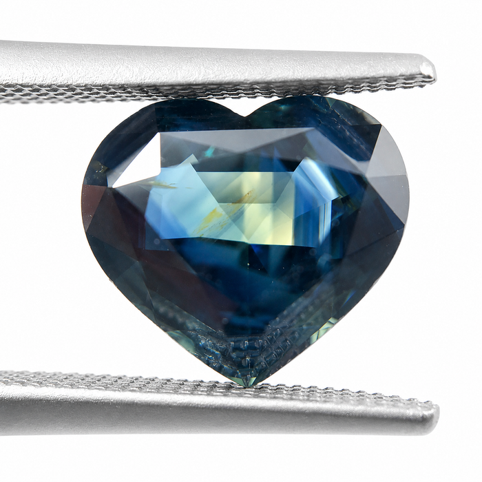 Pharaoh’s eye Australian Parti Sapphire heart cut 4.28 carats - Buy loose or customise
