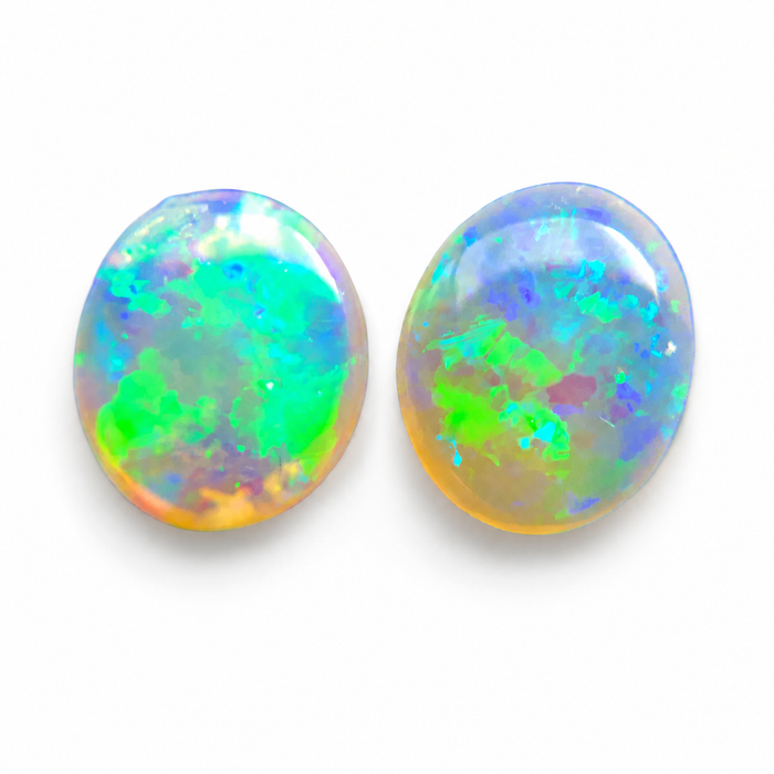Australian jelly opal matched pair 1.17 carat total loose gemstone - Buy loose or customise